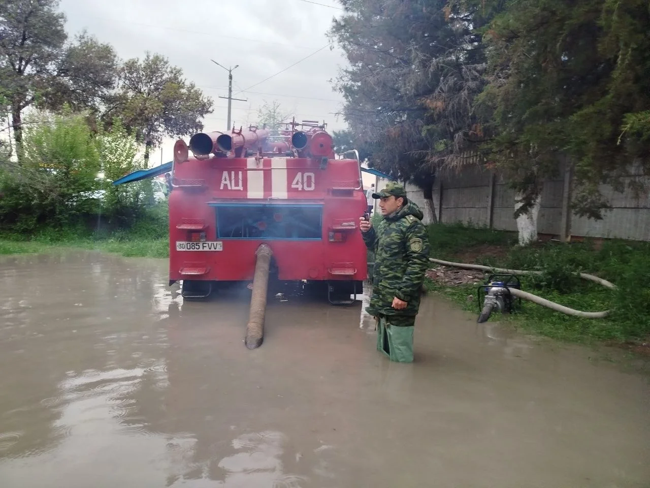 В Самаркандской области последствия сильного дождя оперативно устранены