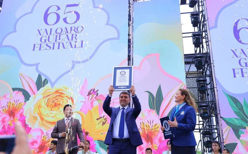 Фестиваль цветов в Намангане установил мировой рекорд Гиннесса