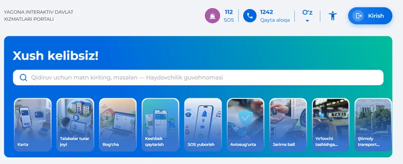 На my.gov.uz с 1 октября появятся новые услуги для владельцев имущества и банковских карт